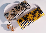 Tortoise Shell Detangling and Styling Comb (Cellulose Acetate)