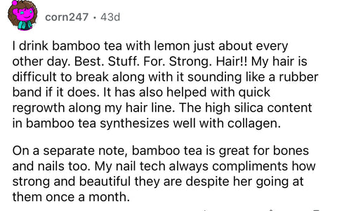 Silica Rich, Organic Bamboo Tea for Hair Growth and Healthy Skin (30 Day Challenge!)